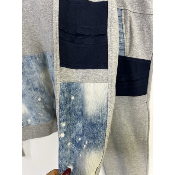 Vintage Y2K South Pole Sweatsuit Mens M Light Gray Track Suit Zip Jacket Pants - Picture 9 of 16